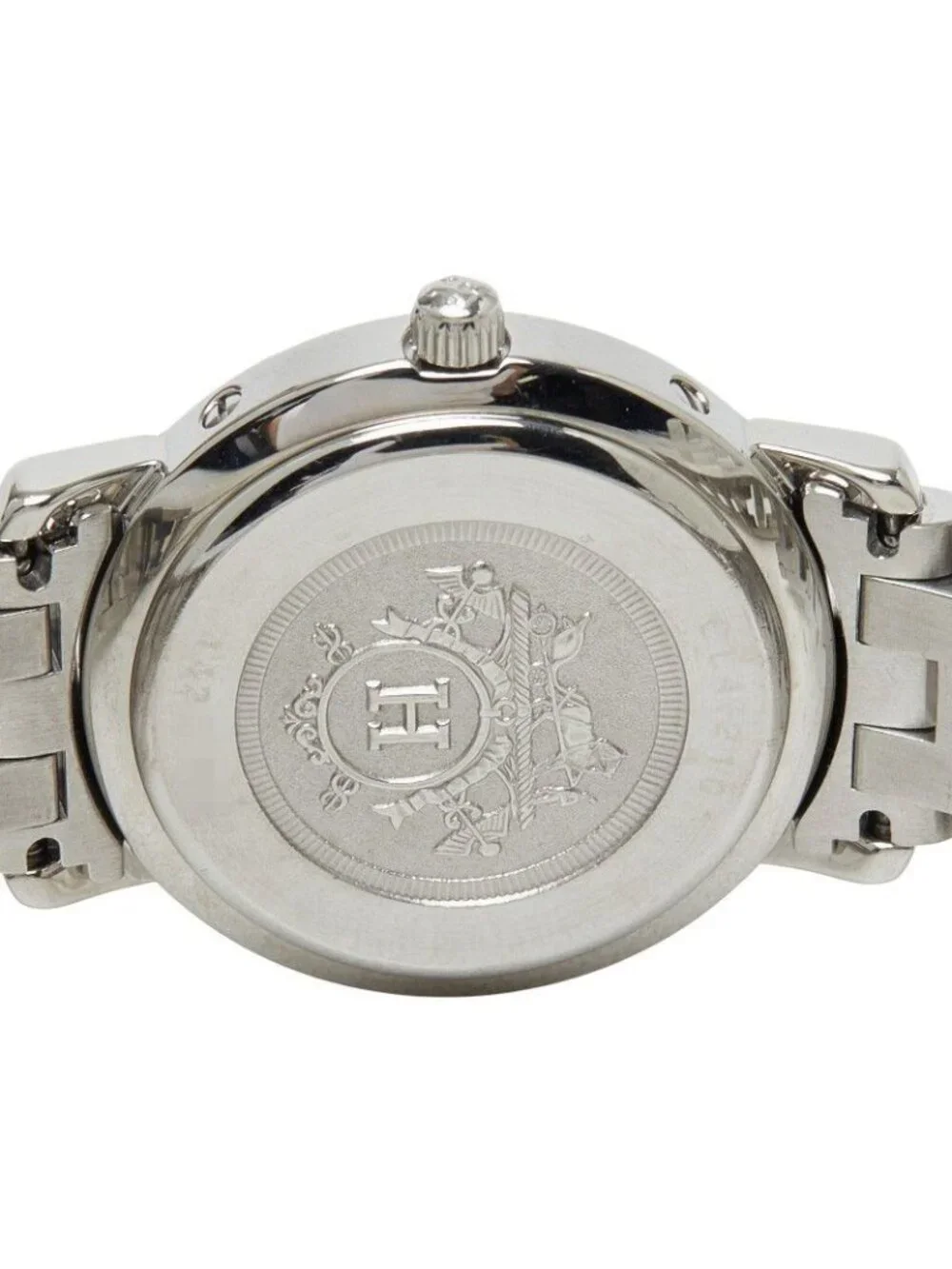Hermes Clipper Watch Navy Silver Stainless Steel